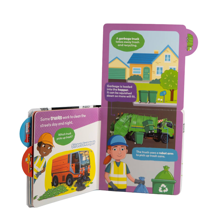 Trucks - Lift a Flap Board Book with Explore Tabs