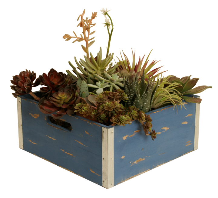 Blue Wood Crates (3 sizes)