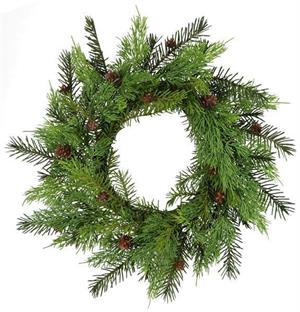 Cedar & Pine Cone Wreath 18"