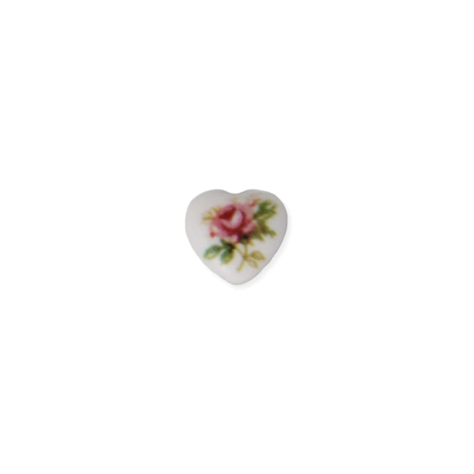 Vintage Love Ceramic Heart Post Earrings