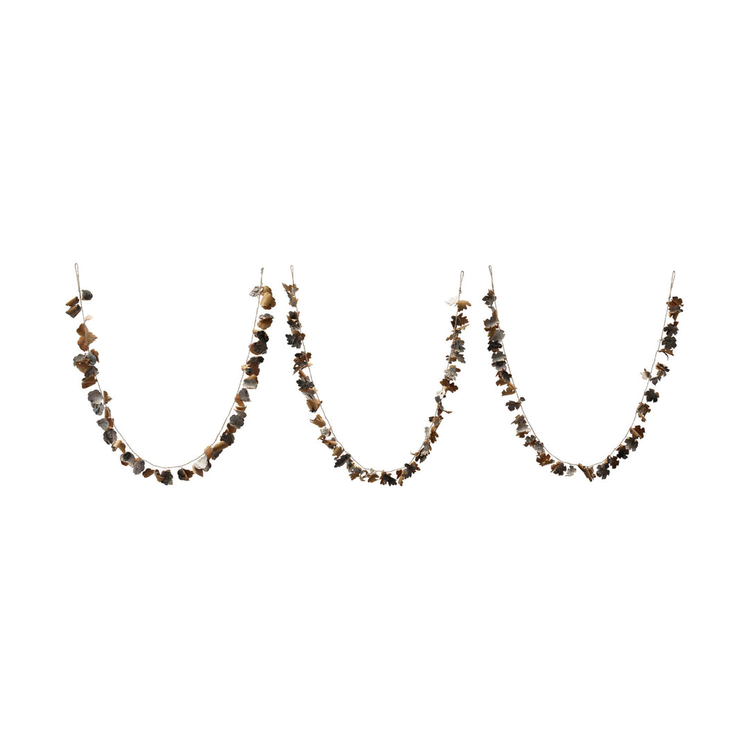 Natural Birch Bark Leaf Garland with Jute Cord, 3 Styles