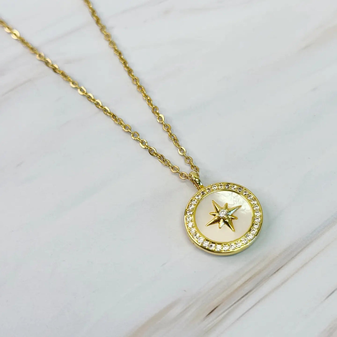 Compass Locket Pendant Necklace