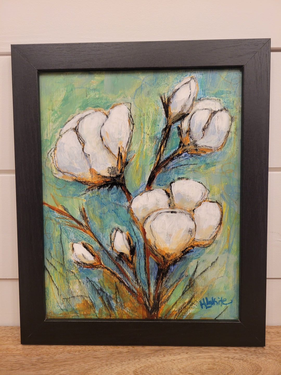 Cotton Bulbs - 8"x10" Acrylic on Wood