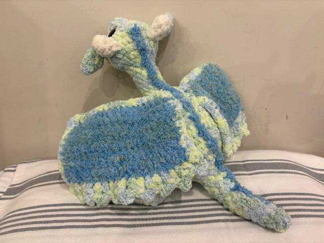 Crochet Large Blue Dragon