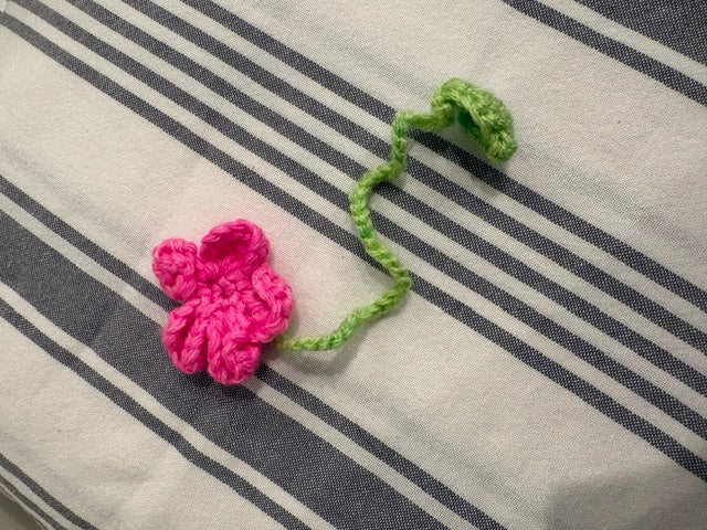 Crochet Floral Bookmark