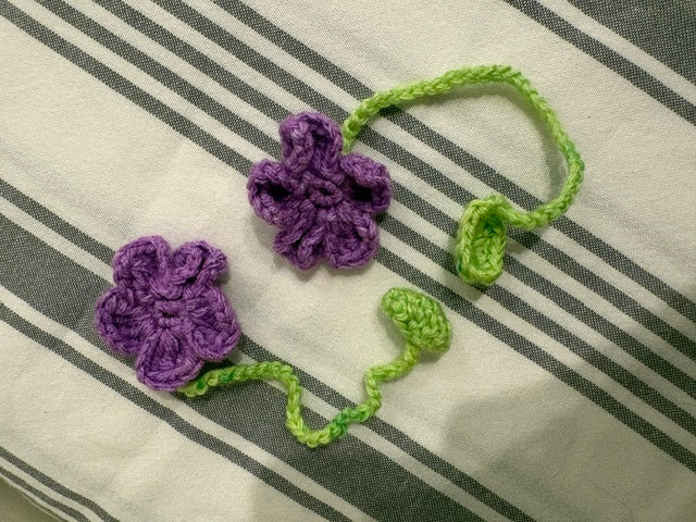 Crochet Floral Bookmark
