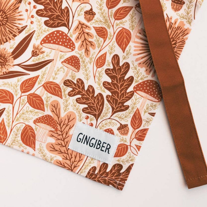 Mushroom Medley Apron - Fall Kitchen Decor