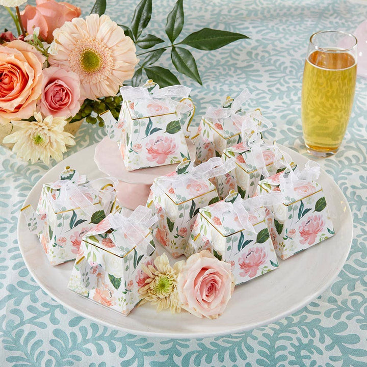 Floral Teapot Favor Box (Set of 24)