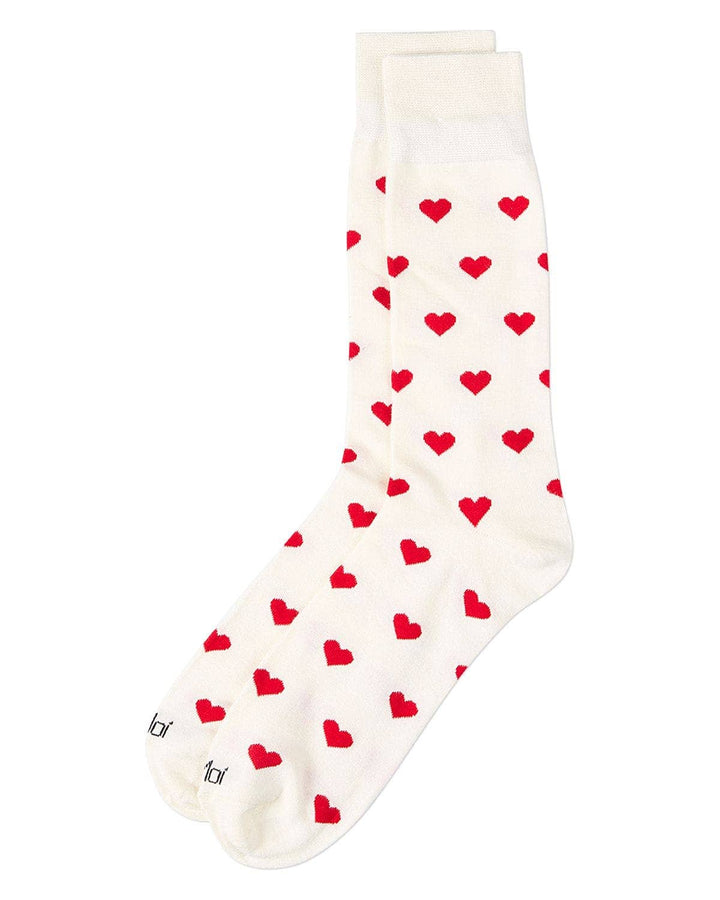 Hearts Men's Bamboo Crew