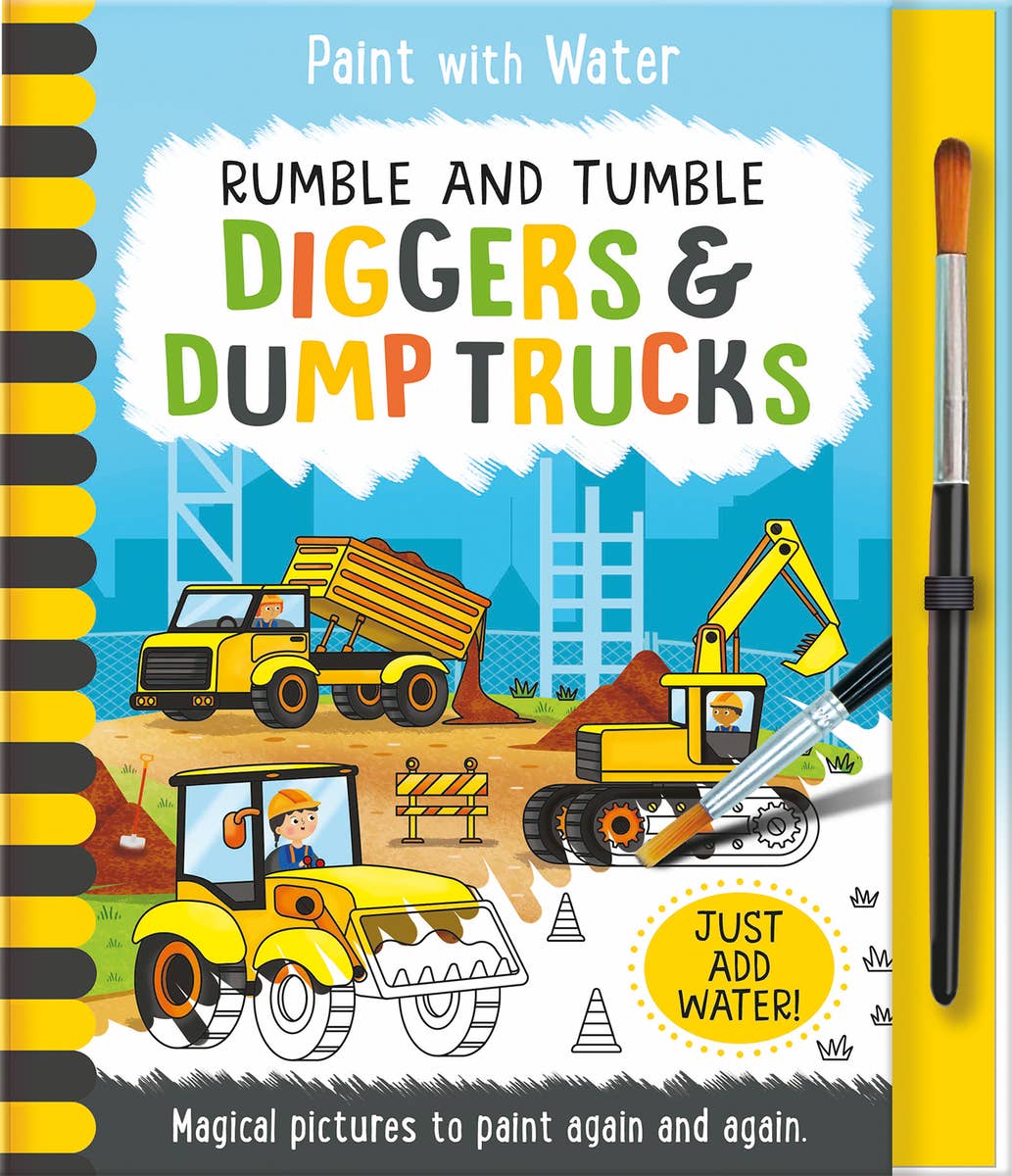 Paint With Water: Rumble and Tumble, Diggers & Dump Trucks