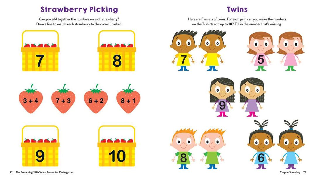 Everything Kids' Math Puzzles for Kindergarten by Hannah Whately