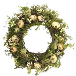 Egg/Grass/Moth/Berry Spring Wreath