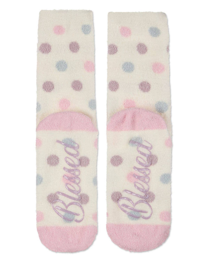 Polka Dot Non-Skid Aloe Infused Crew