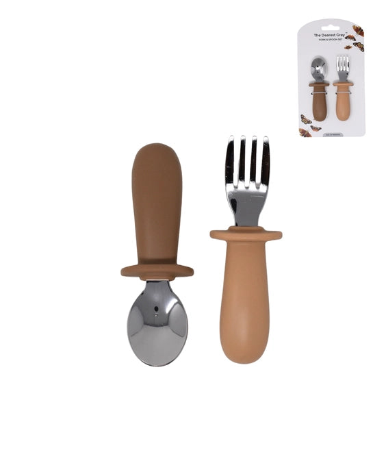 Fork & Spoon Set - Fawn & Sand