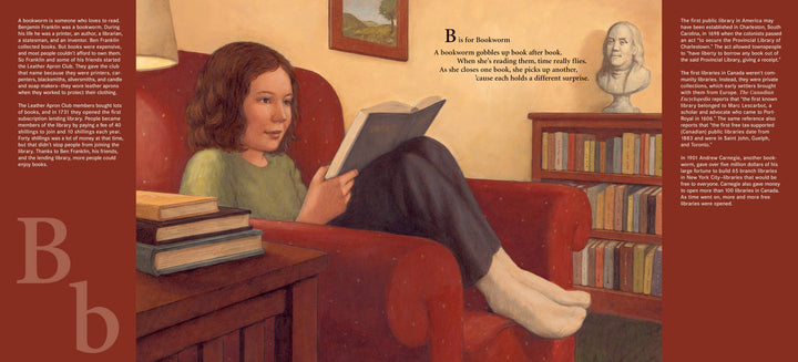 B is for Bookworm: A Library Alphabet Paperback Picture Book