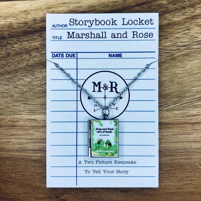 Book Locket on 24-inch chain (Various Styles and Finishes)