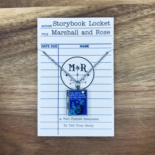Book Locket on 24-inch chain (Various Styles and Finishes)