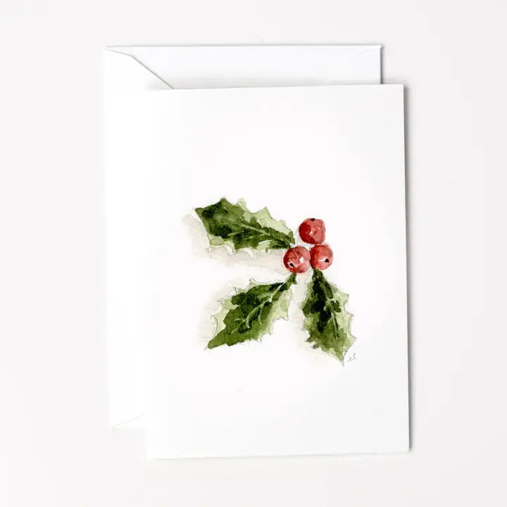 Emily Lex Mini Notecard Holly Berry