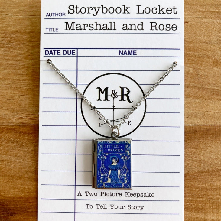 Book Locket on 24-inch chain (Various Styles and Finishes)