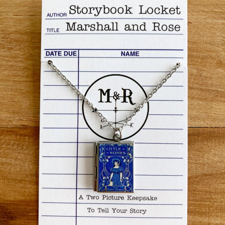 Book Locket on 24-inch chain (Various Styles and Finishes)