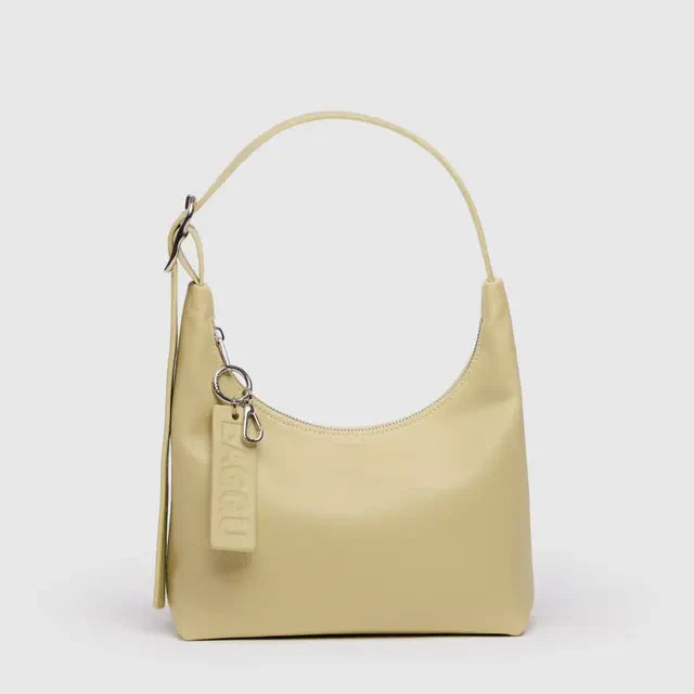 Mini Recycled Leather Crescent Bag by BAGGU  (Various Colors)