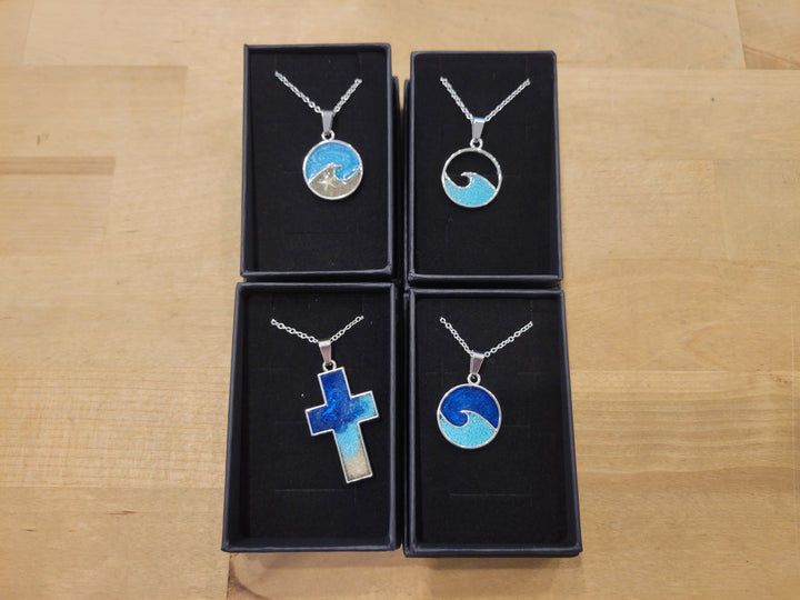Necklace with Resin Pendant