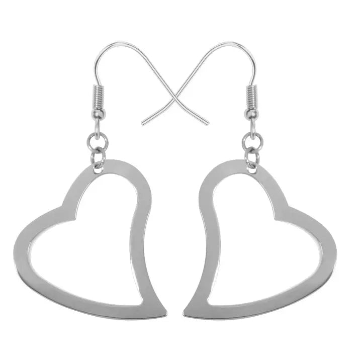 Open Heart Earrings