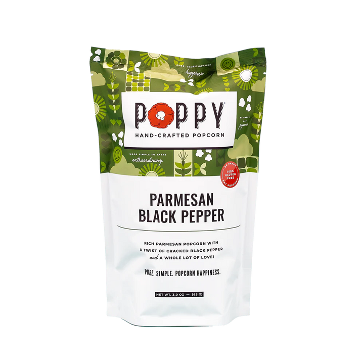 Poppy Hand-Crafted Popcorn - Parmesan & Black Pepper
