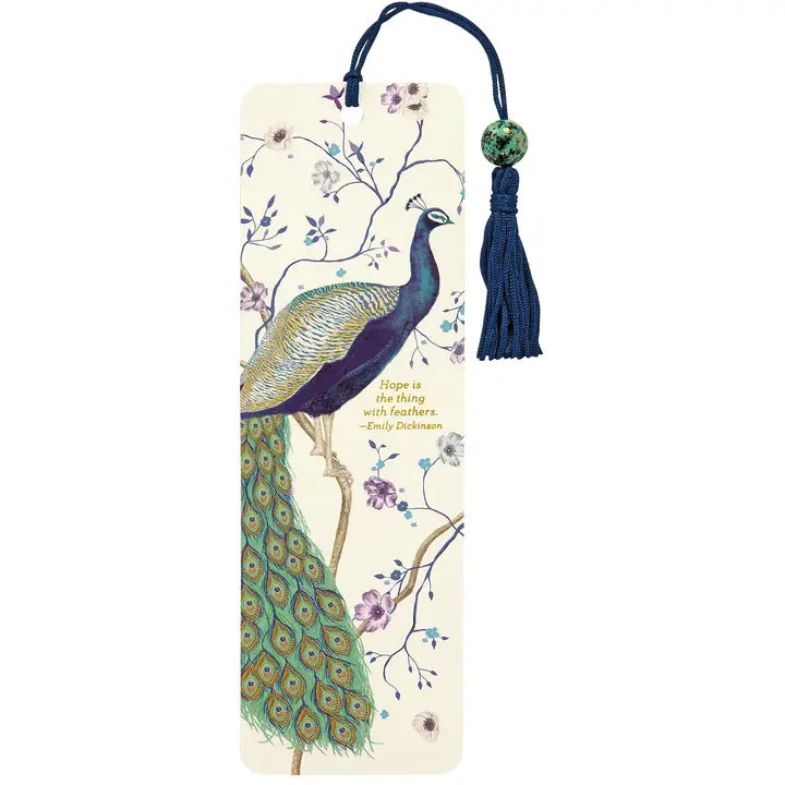 Peacock Beaded Bookmark