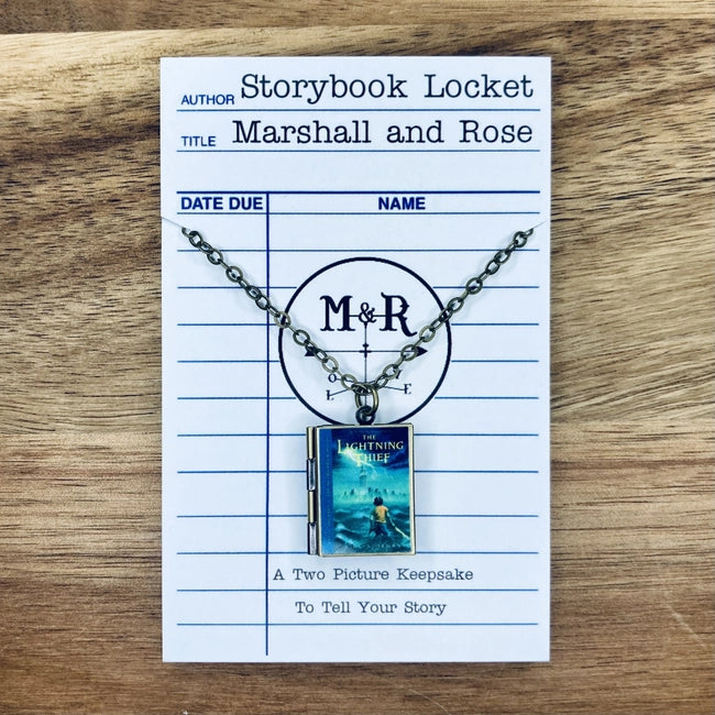 Book Locket on 24-inch chain (Various Styles and Finishes)