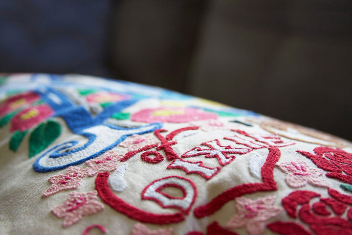 Alabama Embroidered Pillow by cat studio