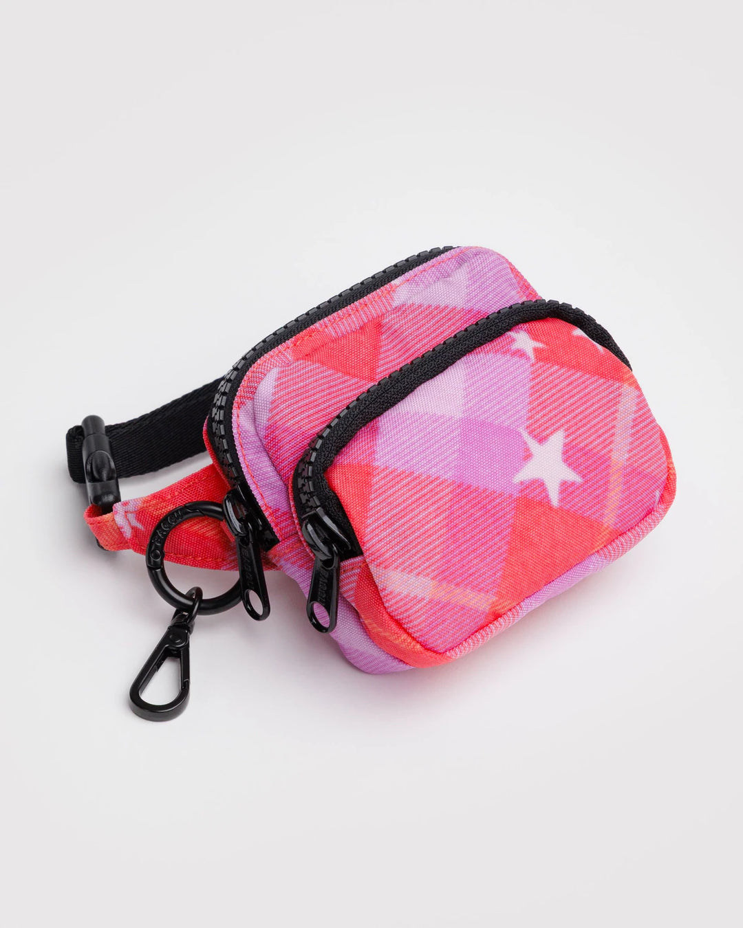 Pink Star Plaid Fanny Pack Charm by BAGGU