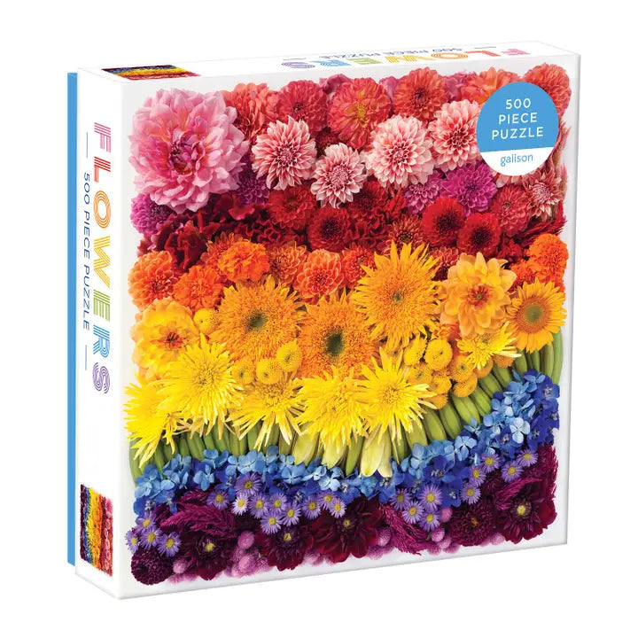 Rainbow Flowers 500 Piece Puzzle