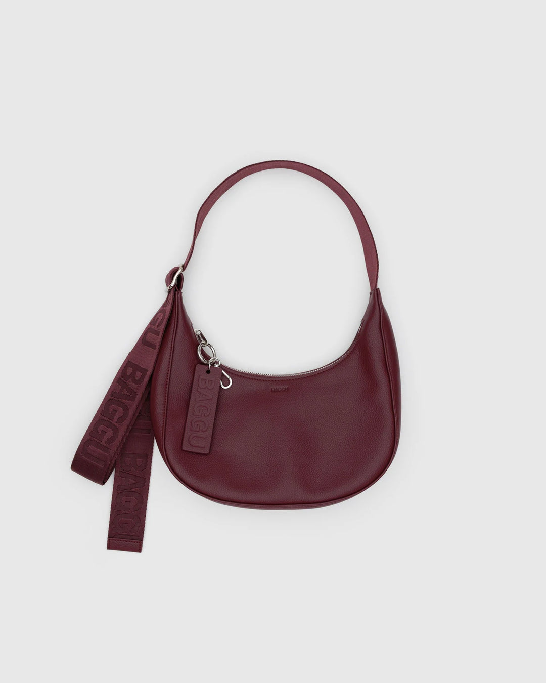 Small Recycled Leather Crescent Bag by BAGGU  (Various Colors)