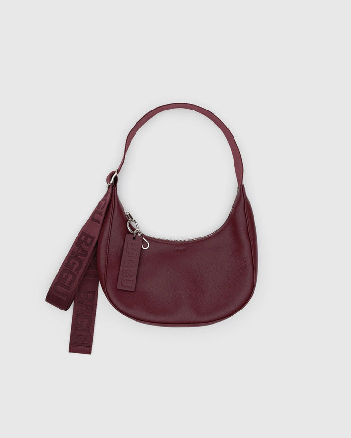 Small Recycled Leather Crescent Bag by BAGGU  (Various Colors)