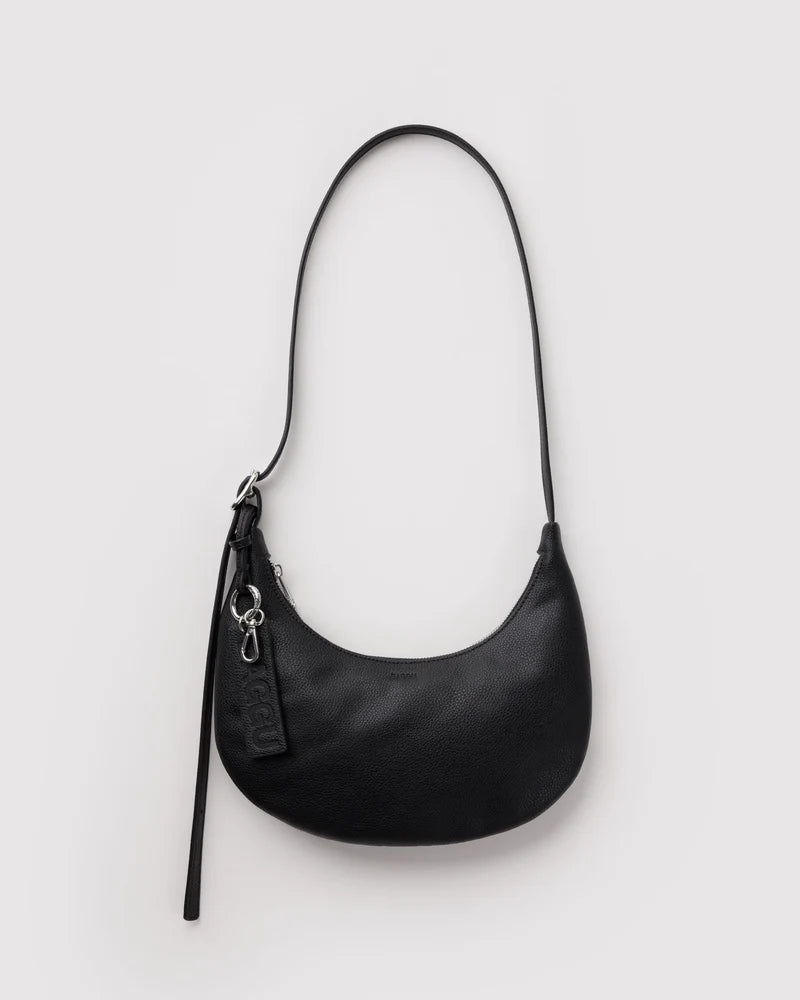 Small Recycled Leather Flat Crescent Bag by BAGGU (Various Colors)