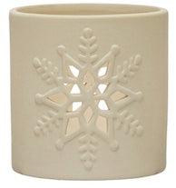 Snowflake Stoneware Tealight Holder - 3 Styles