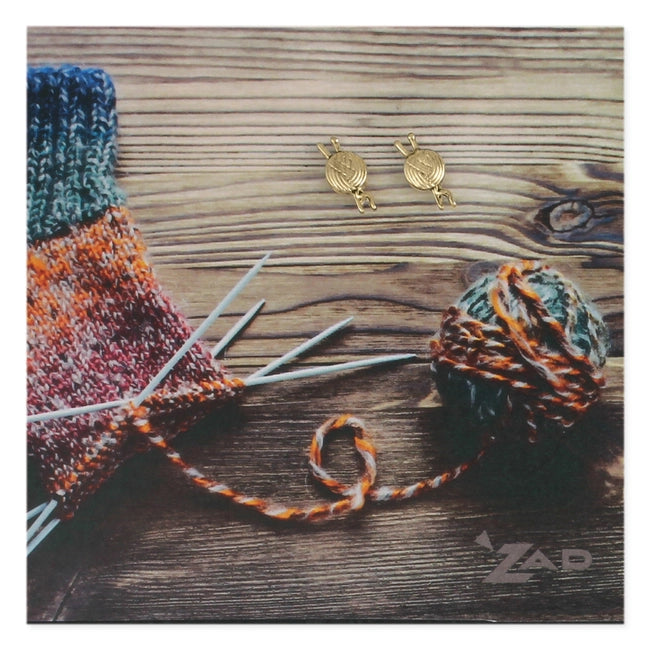 Drop A Stitch Gold Knitting Post Earrings