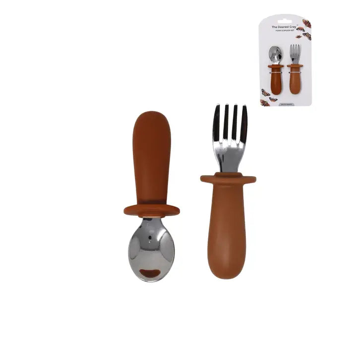 Fork & Spoon Set - Terracotta & Ginger