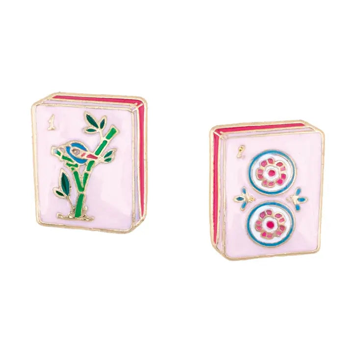 Mahjong Stud Earrings