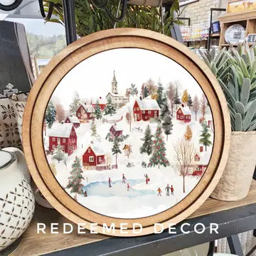 Round Wooden Art