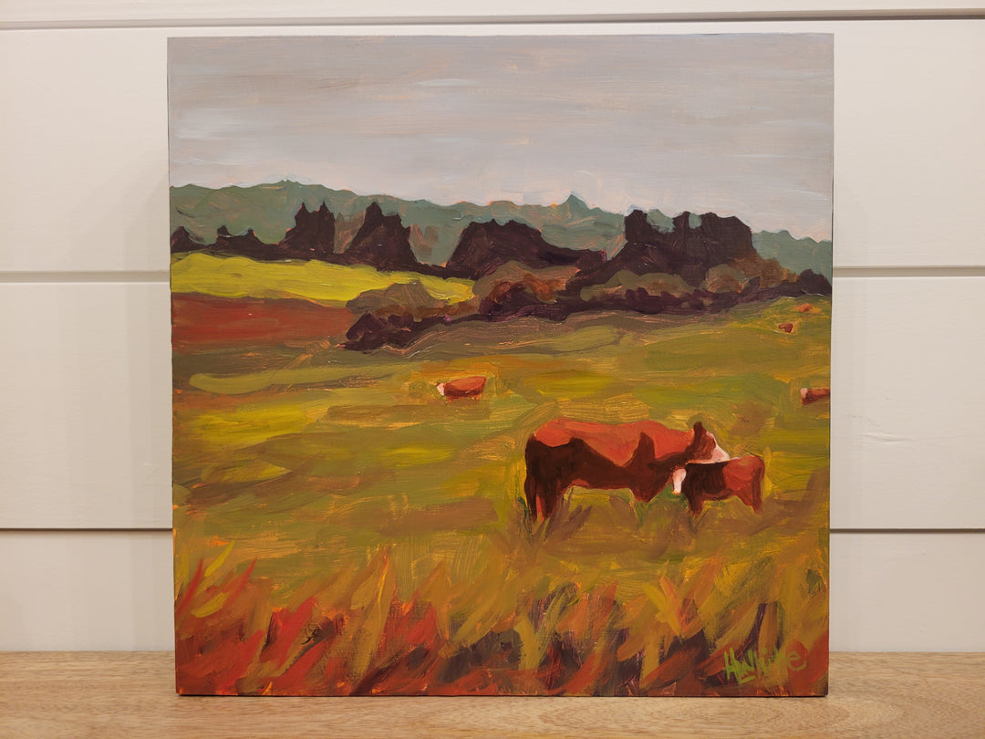 Valley Dreaming - 10"x10" on Wood