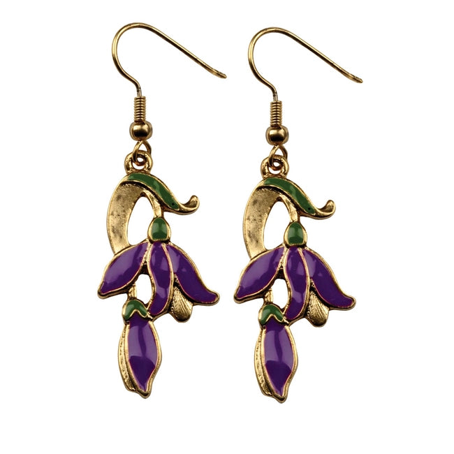Art Nouveau Flower Vine Earrings