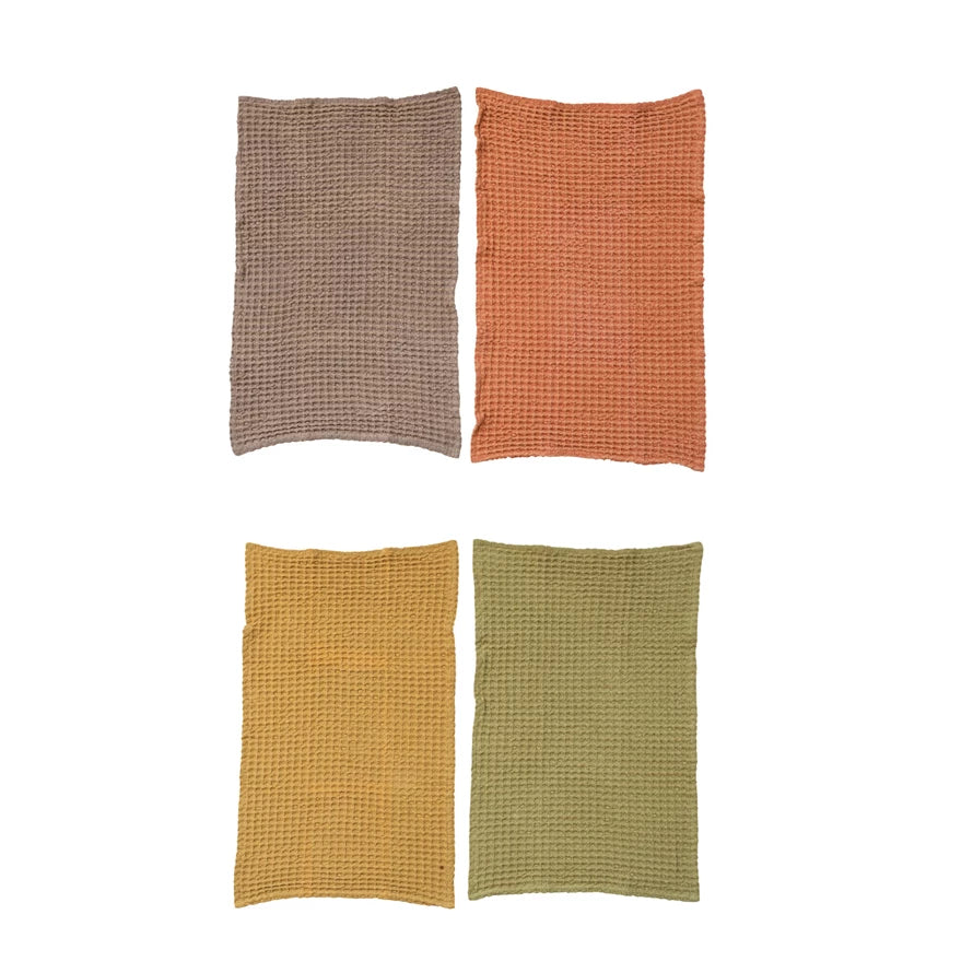 Oversized Stonewashed Cotton Waffle Weave Tea Towel, 4 Colors