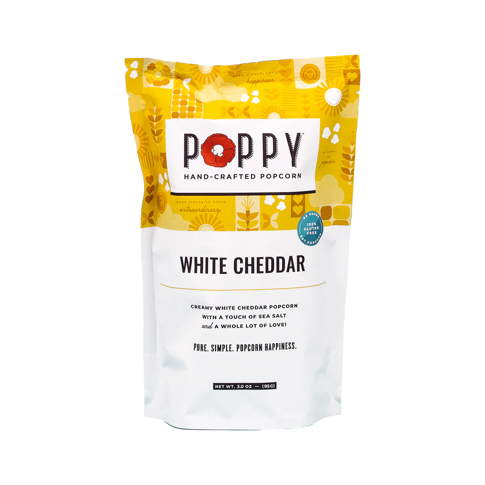 Poppy Hand-Crafted Popcorn - White Cheddar