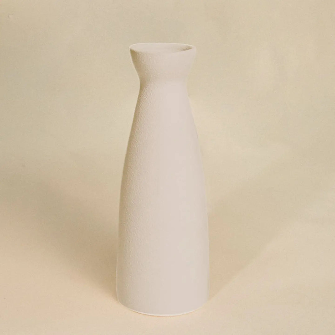 White Ceramic Vase 8.25"
