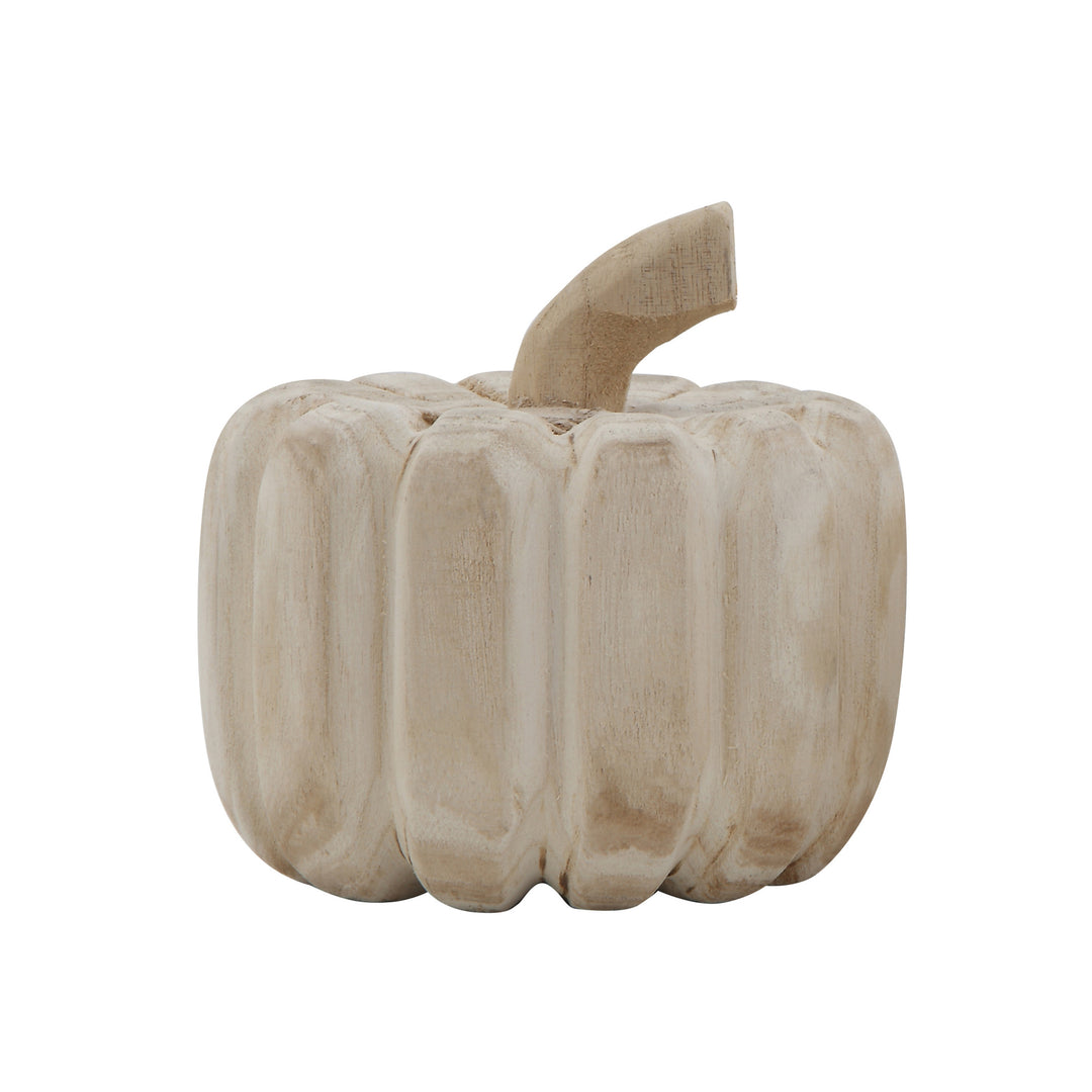 Hand-carved Paulownia Wood Pumpkin