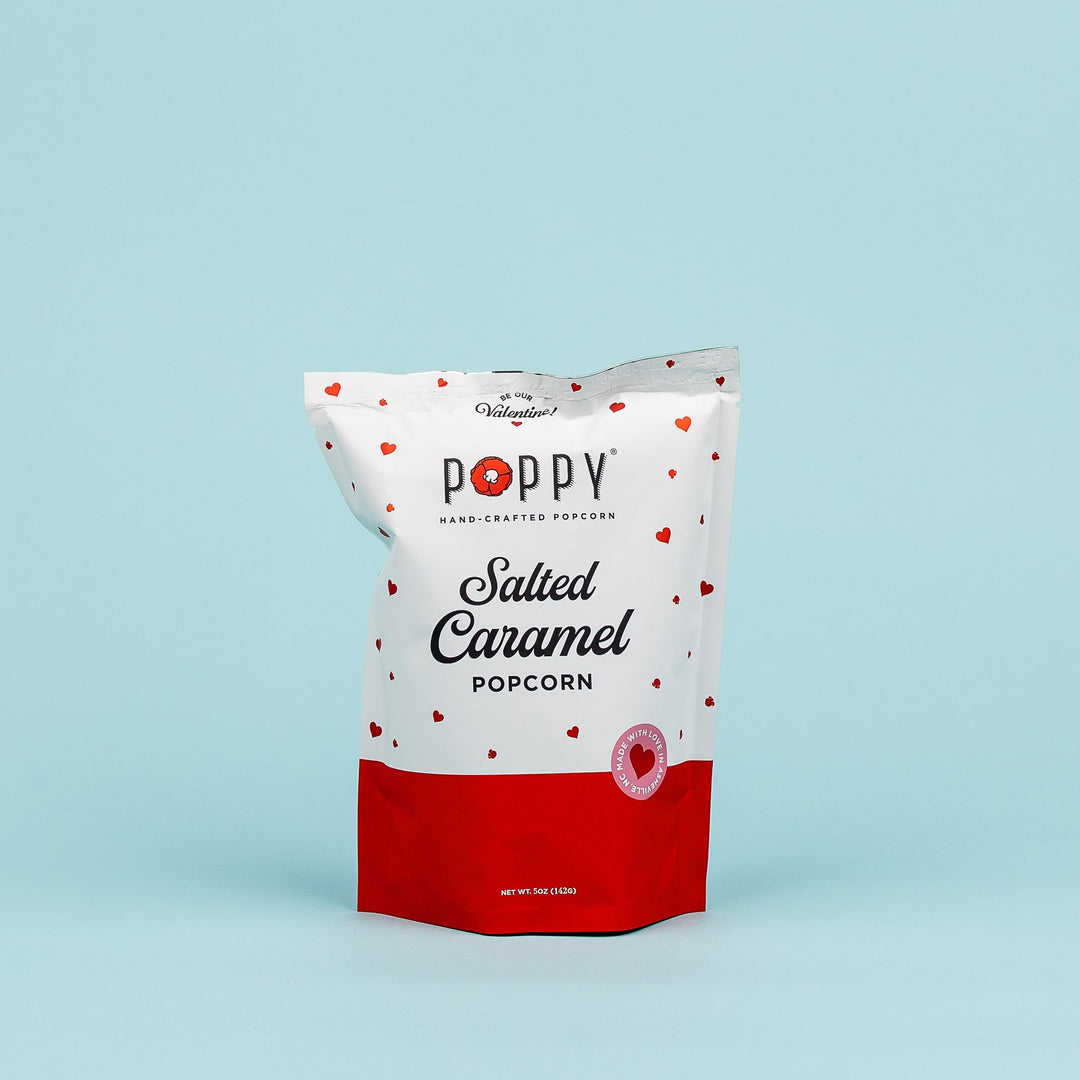 Poppy Hand-Crafted Popcorn - Salted Caramel Valentine's Snack Bag