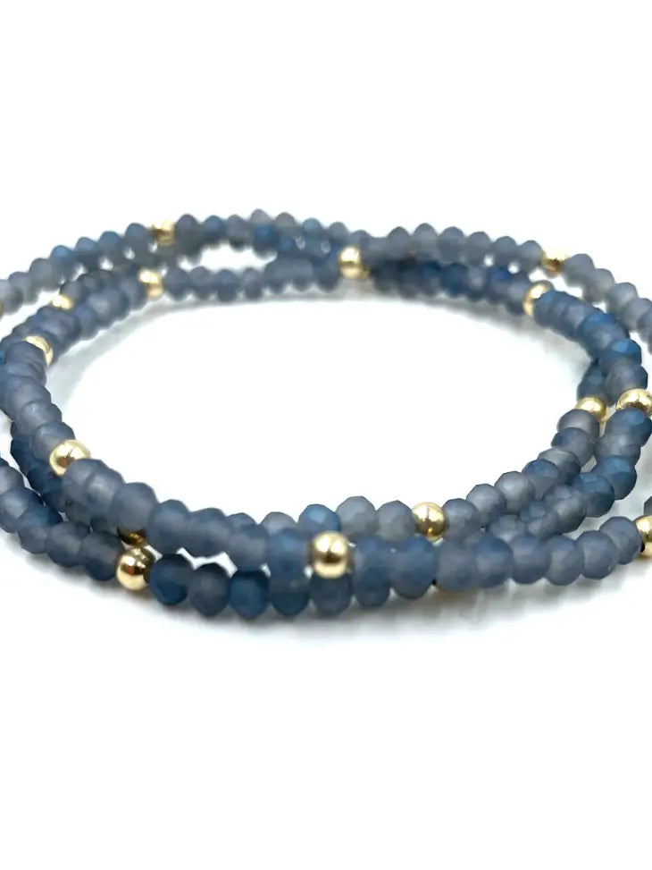 OG Classic Bracelet Stack in Matte Blue