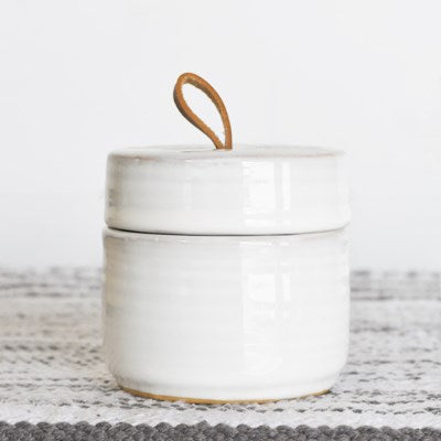 Ceramic White Jar - Small